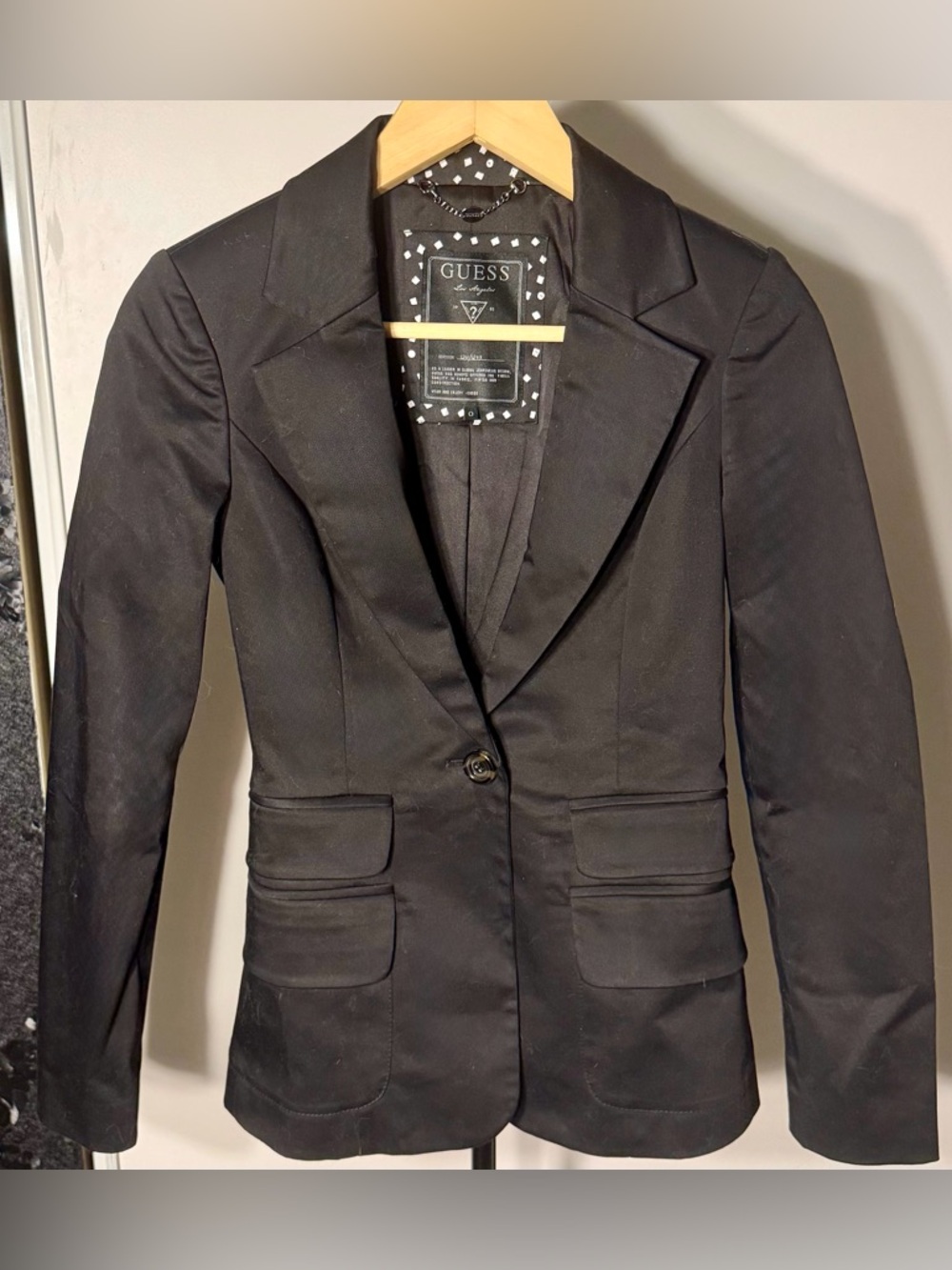 ✨🖤GUESS Black Single-Button Tailored Blazer